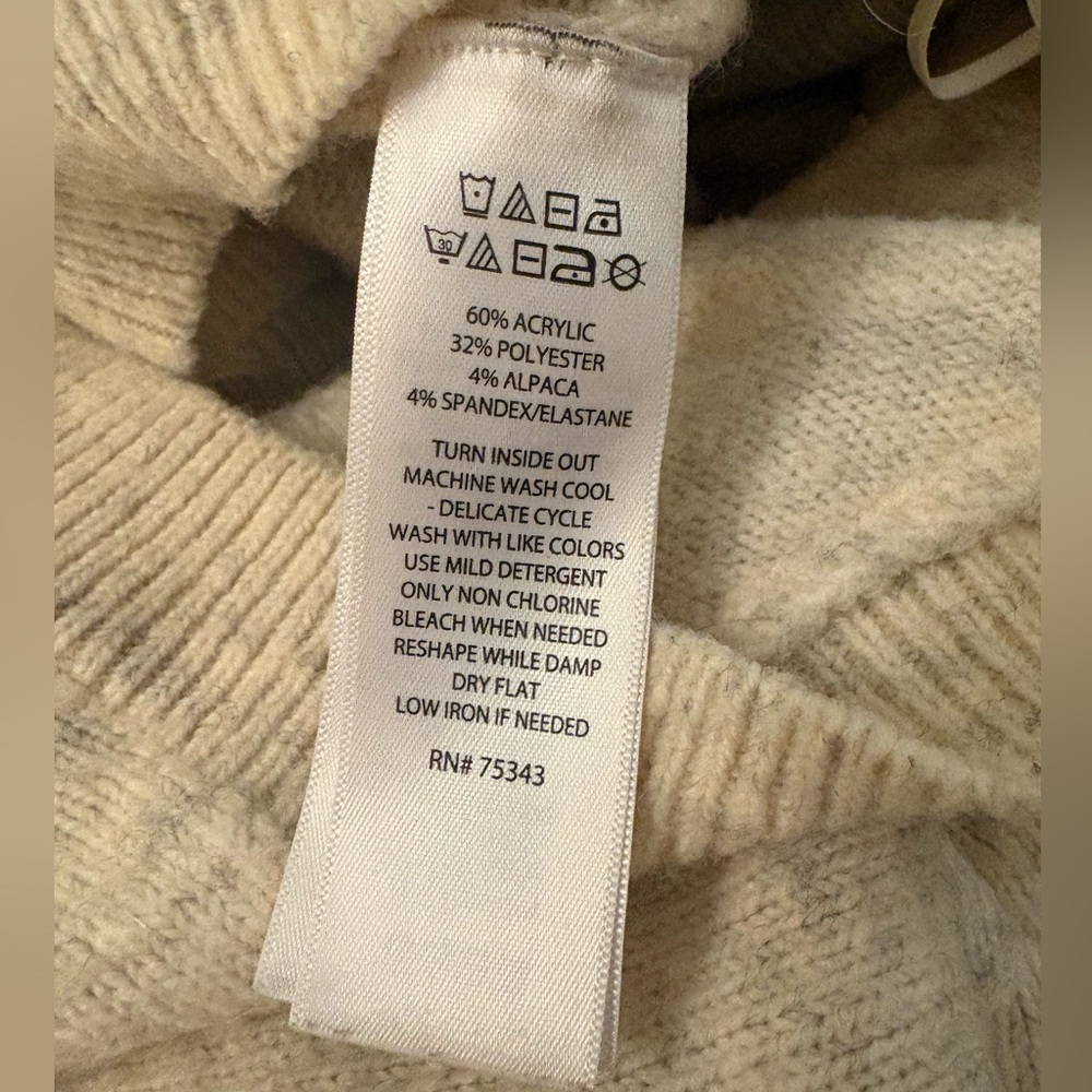 William Rast Textured Cream Sweater - Picture 7 of 7